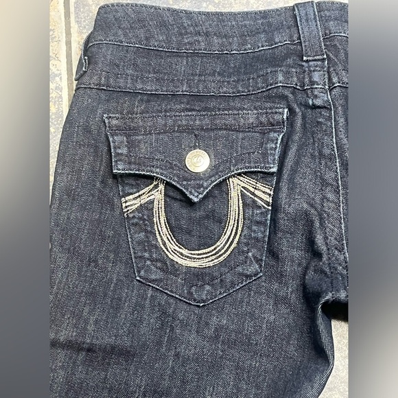 Vintage true religion made USA size 27 straight dark deep blue y2K jeans… - Picture 10 of 15